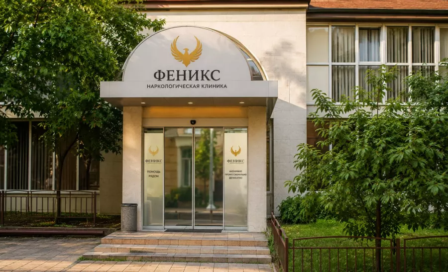 Вход в наркологическую клинику «Феникс» в Малой Вишере